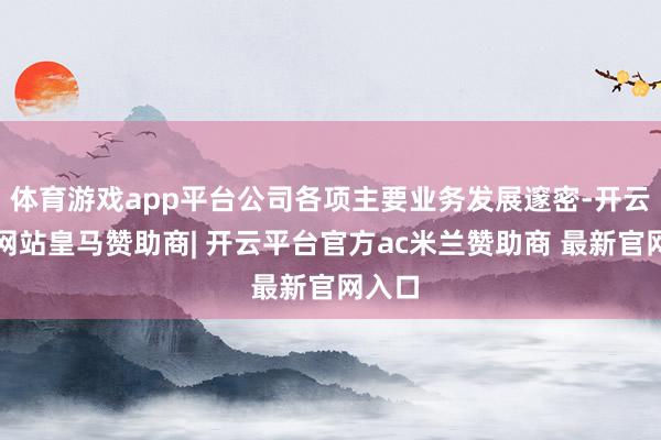 体育游戏app平台公司各项主要业务发展邃密-开云平台网站皇马赞助商| 开云平台官方ac米兰赞助商 最新官网入口