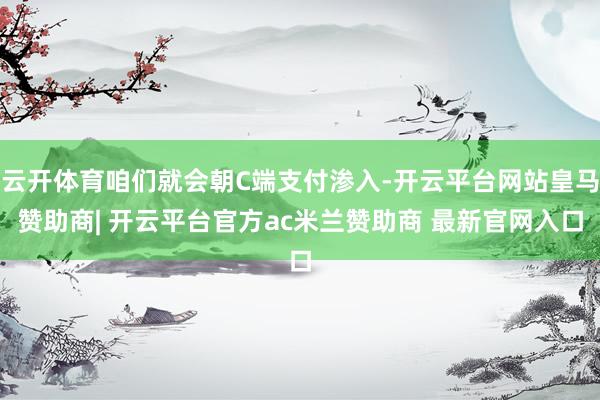 云开体育咱们就会朝C端支付渗入-开云平台网站皇马赞助商| 开云平台官方ac米兰赞助商 最新官网入口