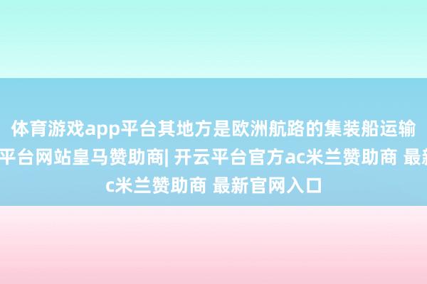 体育游戏app平台其地方是欧洲航路的集装船运输作事-开云平台网站皇马赞助商| 开云平台官方ac米兰赞助商 最新官网入口