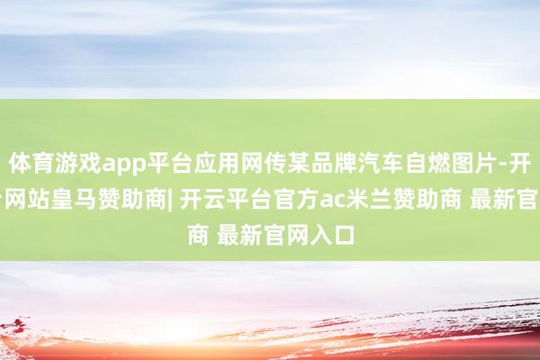 体育游戏app平台应用网传某品牌汽车自燃图片-开云平台网站皇马赞助商| 开云平台官方ac米兰赞助商 最新官网入口