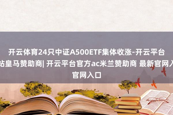 开云体育24只中证A500ETF集体收涨-开云平台网站皇马赞助商| 开云平台官方ac米兰赞助商 最新官网入口